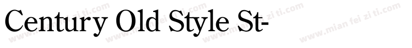 Century Old Style St字体转换